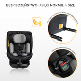 Столче За Кола Bosco I-Size Black (40-150cm) Caretero