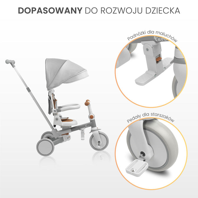 Tricicletă și bicicletă echilibrată 2 în 1 Faro Pink Caretero Toyz 