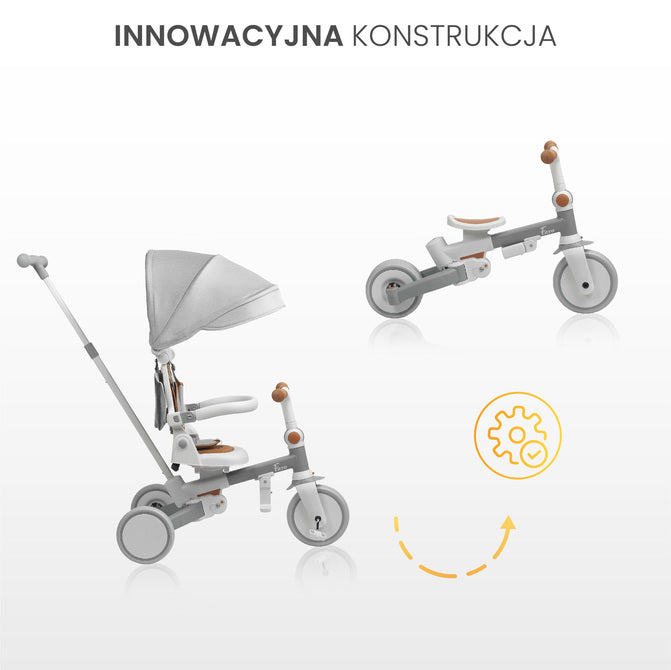 Tricicletă și bicicletă echilibrată 2 în 1 Faro Pink Caretero Toyz 