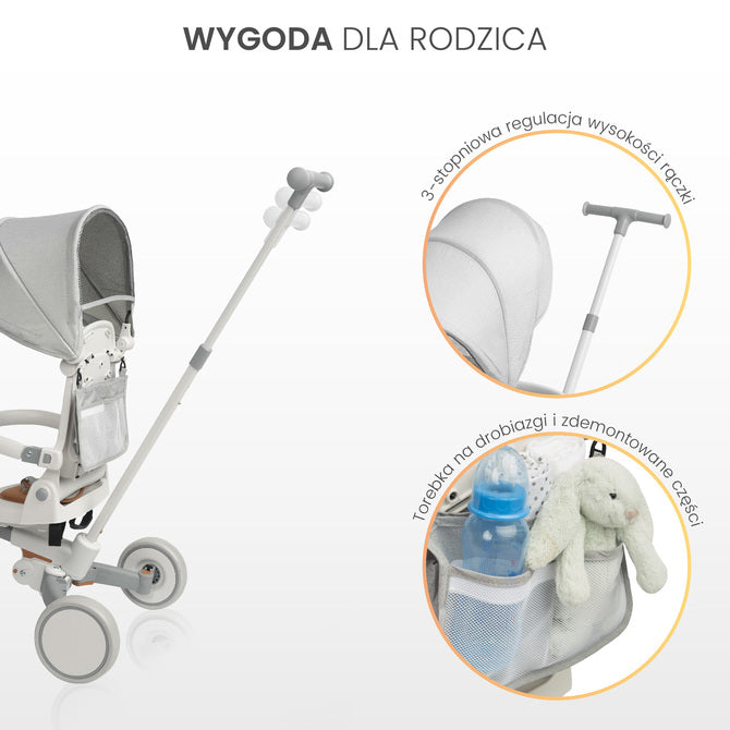 Tricicletă și bicicletă echilibrată 2 în 1 Faro Pink Caretero Toyz 