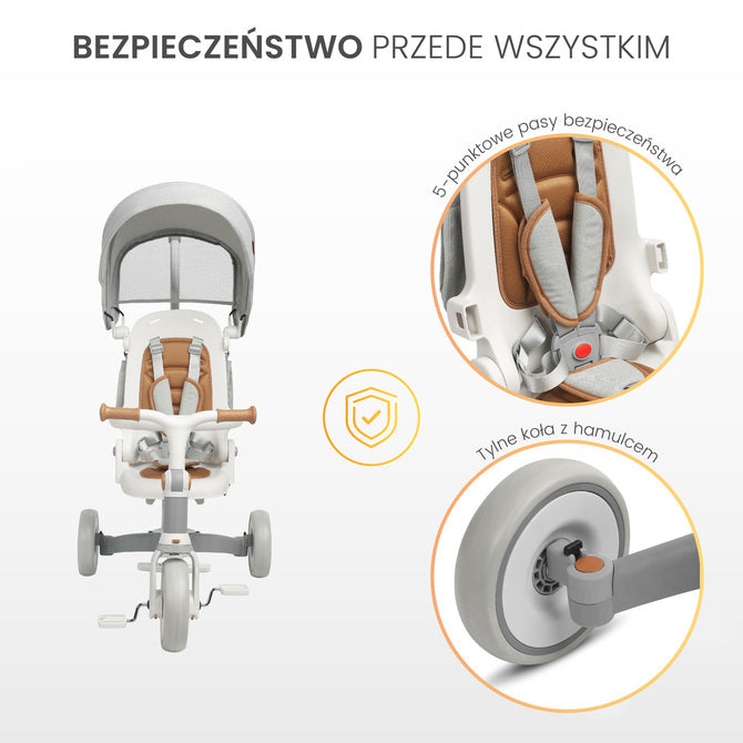 Tricicletă și bicicletă echilibrată 2 în 1 Faro Pink Caretero Toyz 