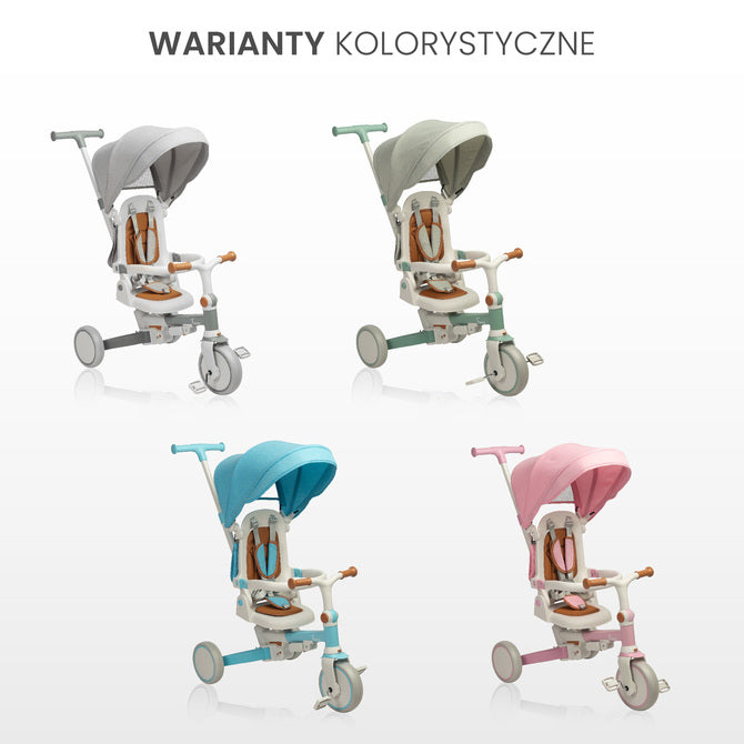 Tricicletă și bicicletă echilibrată 2 în 1 Faro Pink Caretero Toyz 