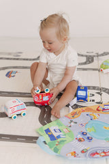 Образователна Играчка Плюшени Колички 4 Броя С Пътна Постелка И Чанта 12 + Toyz