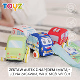 Образователна Играчка Плюшени Колички 4 Броя С Пътна Постелка И Чанта 12 + Toyz