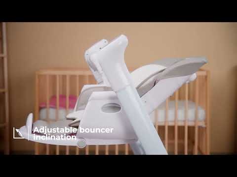 Столче За Хранене + Люлка шезлонг  Indigo Black Navy Caretero