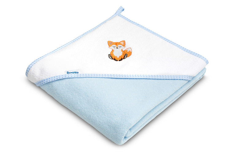 Бебешка Хавлия С Качулка 100X100 Fox Синя Sensillo