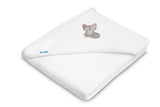 Бебешка Хавлия С Качулка 100X100 Wolf Бяла Sensillo