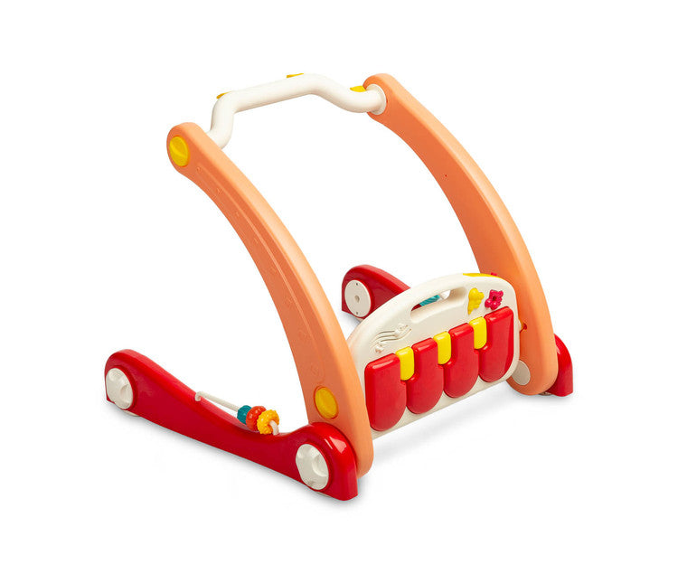 2in1 Baby Walker With Musical Pad Pink Caretero Toyz
