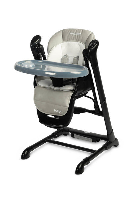 Highchair + Swing Lounger Indigo Black Grey Caretero