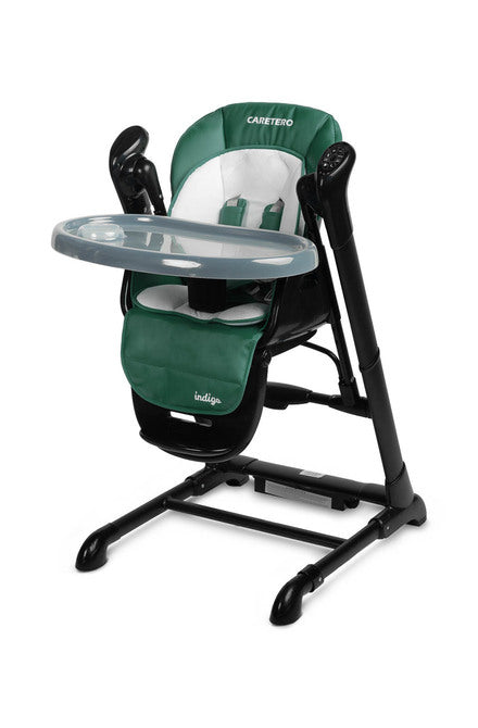 Столче За Хранене + Люлка шезлонг Indigo Black Green Caretero