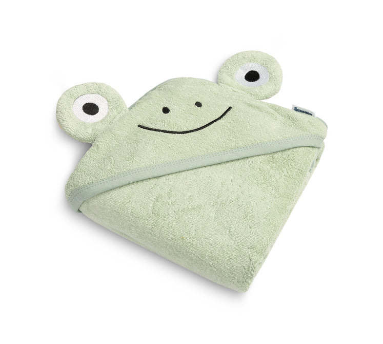 Frog Bath Towel 90x90cm Green 100% Cotton 