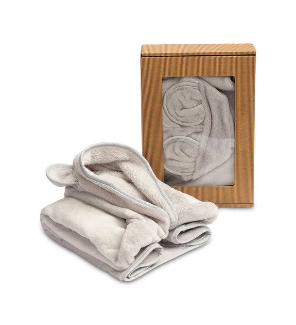 Elegant Children's Bathrobe 1-2 Years Teddy Bear Gray