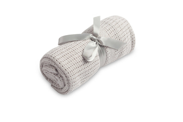Blanket 100% Cotton Moli Light Gray Sensillo 
