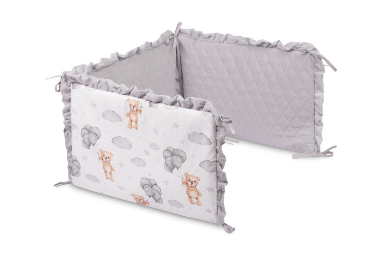 Bed Bumper Teddy Bear Gray Sensillo 