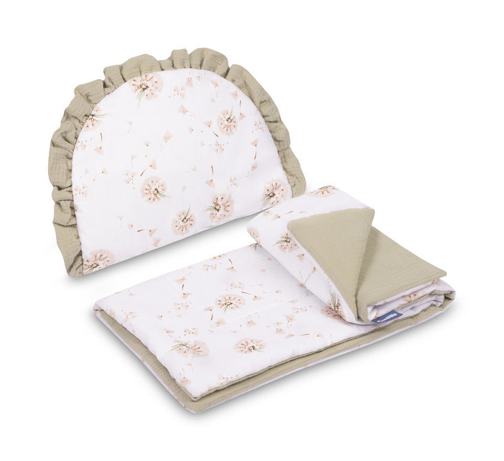 Muslin Stroller Set Beige Dandelions Sensillo 