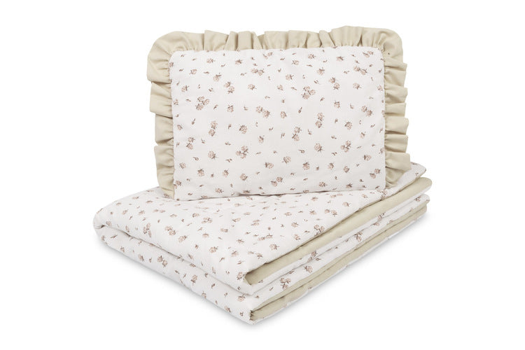 Спален комплект двулицев за бебешко креватче Rose Beige 75X95 25X35 Sensillo