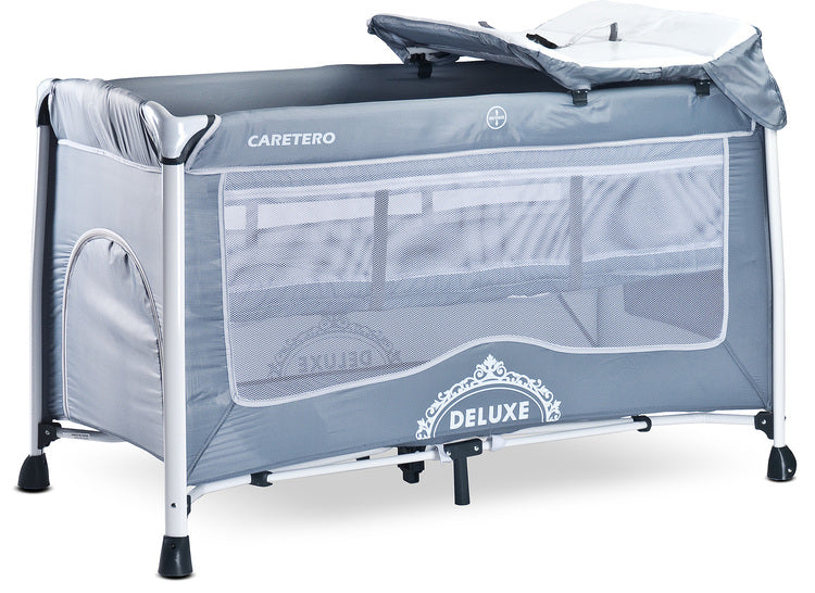 Deluxe Grey Caretero Travel Cot