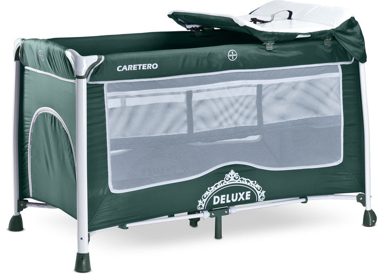 Deluxe Green Caretero Travel Cot