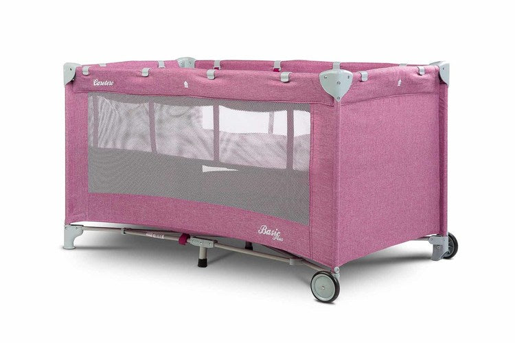 Foldable Travel Cot Basic Plus Lavenda 2 Levels Caretero