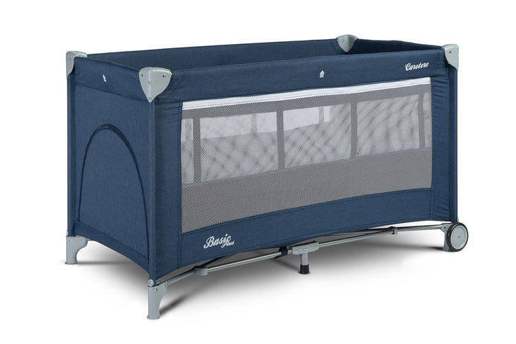 Foldable travel cot 2 levels Basic Navy Caretero