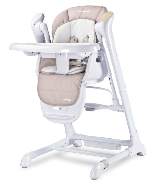 Столче За Хранене и Електрическа Люлка 2в1 Индиго Beige Caretero