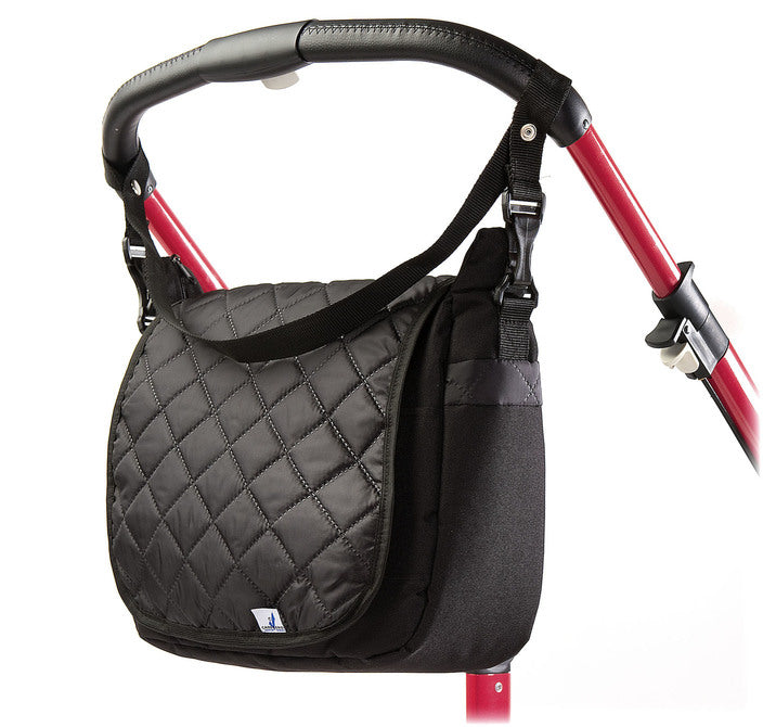 Quilted Stroller Bag Black Caretero