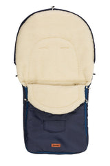 Geantă de iarnă pentru cărucior de lână bleumarin (95X40)