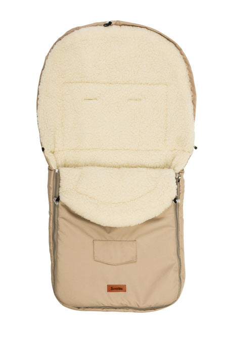 Husa de iarna din lana pentru carucior Cappuccino (95X40)