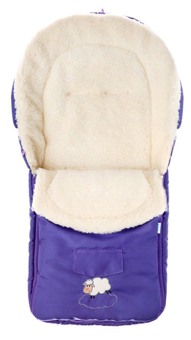Geantă pentru cărucior de lână de iarnă violet (95X40)